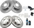 Front and Rear Brake Pad & Rotor Kit, with Chemical Kit Ceramic Compatible with 2006-2011 Honda Civic