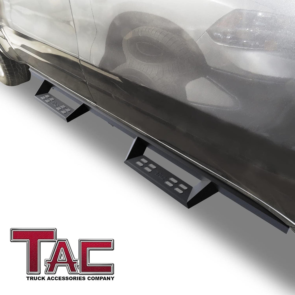 TAC Sniper Running Boards Fit 2019-2026 Ram1500 Crew Cab(Excl. 2019-2024 Ram1500 Classic) 4' Drop Side Steps Nerf Bars Automotive Exterior Accessories Fine Texture Black 2pcs