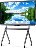 Shiarffe R9 Smart Board 75 Inch 4K Interactive Whiteboard 16GB RAM + 256GB Storage All-in-One Touchscreen Monitor Built-in 50MP AI Camera Mics and 60W Speaker for Classrom Hybrid Work (Board Only)