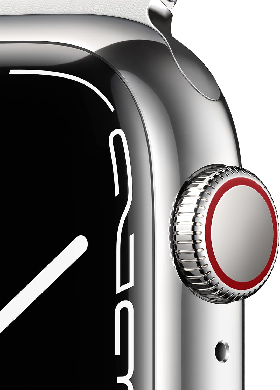 Apple Watch Series 7 (GPS + Cellular, 41mm) Silver Stainless Steel Case with Silver Milanese Loop (Renewed)