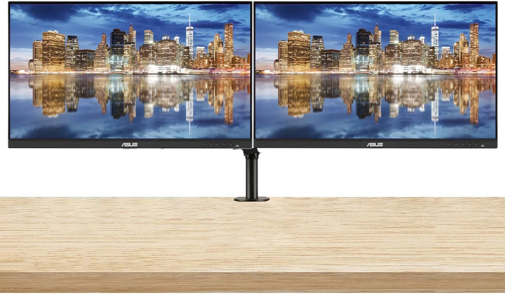 Asus ProArt PA278CGV 27-inch 1440P 2K QHD 144 Hz 5 ms Professional Monitor, 2-Pack Bundle with USB-C 90W PD, DisplayPort, HDMI, USB Hub, Integrated Speakers and Desk Mount Dual Monitor Stand