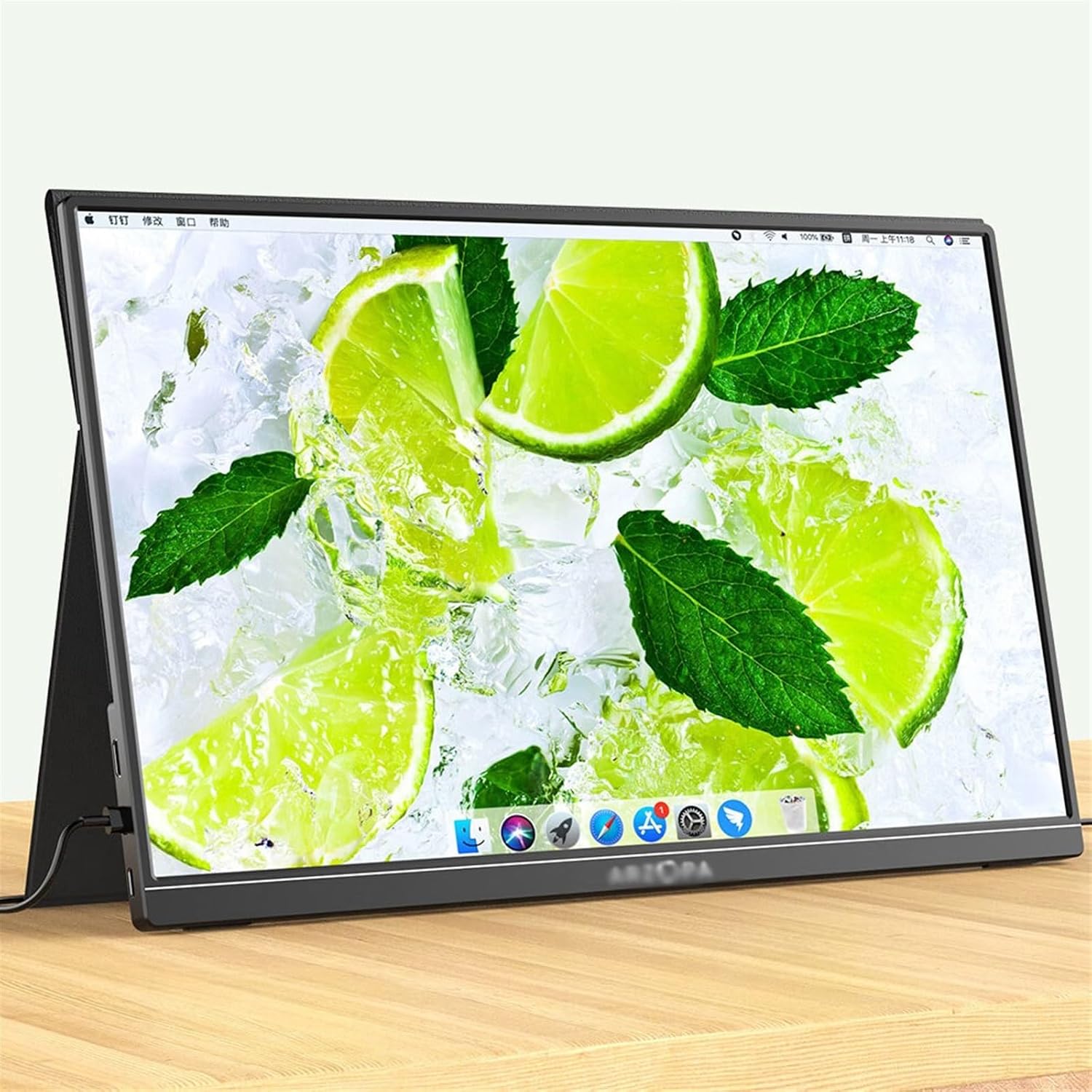 Portable Monitor for Laptop 17.3-inch IPS External Screen 60Hz Laptop Secondary FHD 1920 * 1080 Resolution Game Console Extension Portable Gaming Monitor