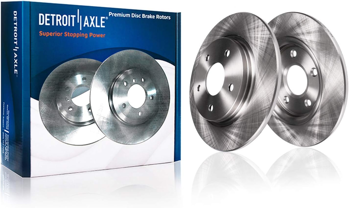 Detroit Axle - Brake Kit for 2012-2016 Honda CR-V, Disc Brake Rotors Ceramic Brakes Pads Front & Rear 2013 2014 2015 Replacement
