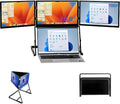 Portable Laptop Screen Extender Monitor, 15.6' Triple Laptop Screen Extender, HDMI/Type-C Attach Play Multiple Screens Extended with 360° Rotation Compatible with Windows Mac Travel Work