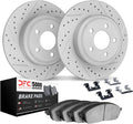 Dynamic Friction Company Rear Brake Kit Fits 2007-2010 Acura CSX; 2013-2015 Acura ILX| 5000 Advanced Pads, Drilled Slotted Rotors| Hardware| 10.2' Rear