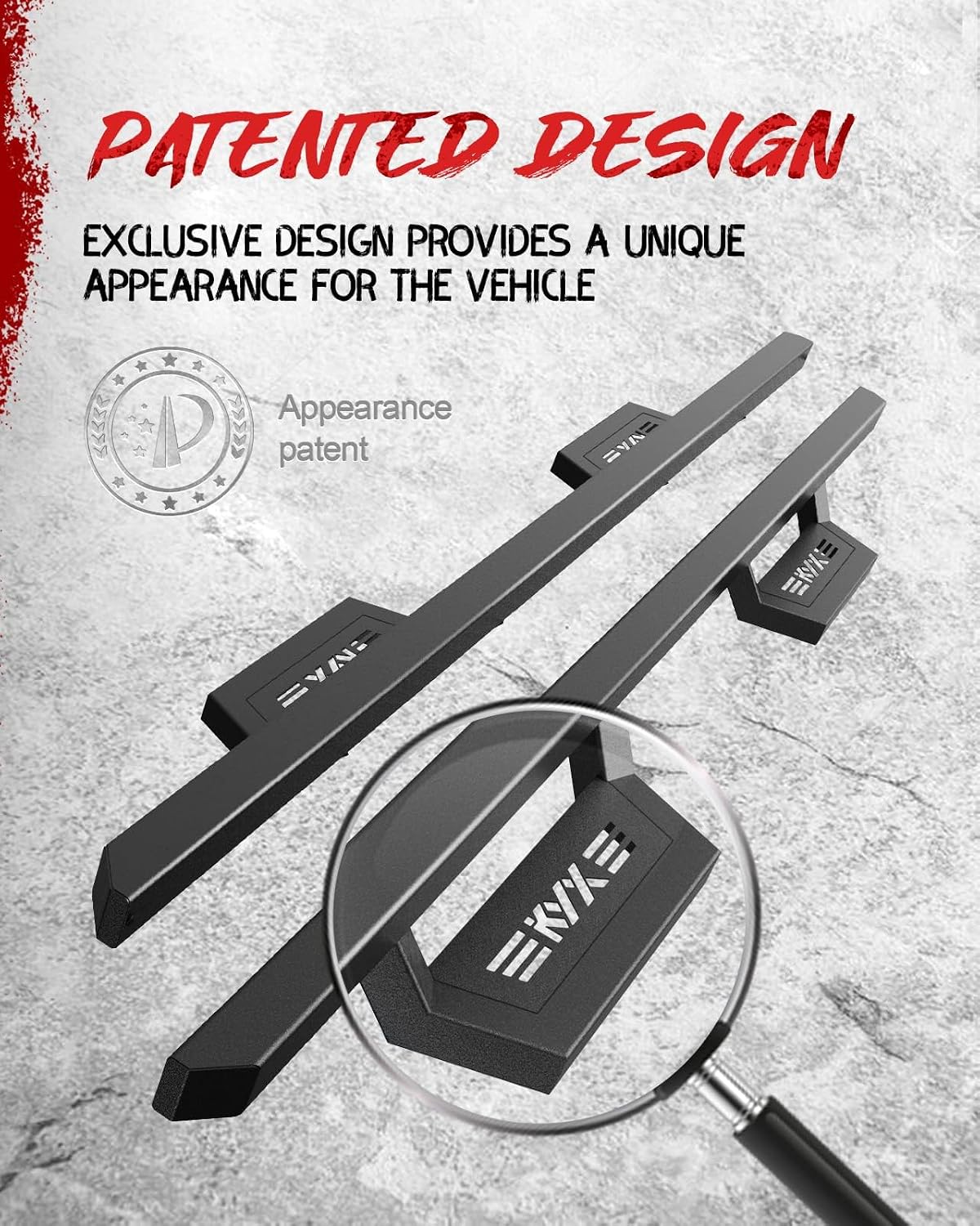 KYX Running Boards & Steps Nerf Bars Fit for 2009-2018 Dodge Ram 1500 Quad Cab, A Pair 6 inch Car Door Side Steps Nerf Bars Truck Boards Step Rails-Dual Stairs