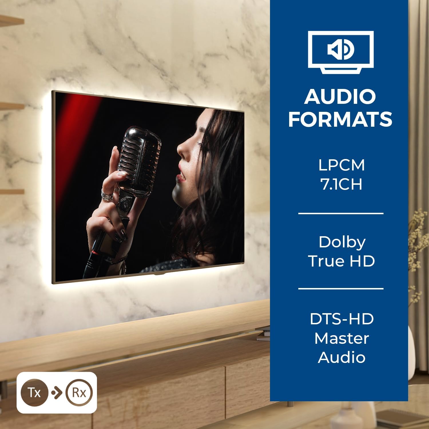 OREI 4K 1x8 HDMI Extender Splitter Multiple Over CAT 6/7 Cable with EDID management - 4K@30Hz upto 165ft and 1080p@60Hz upto 230ft- Loop Out