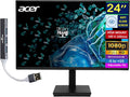 Acer Vero V7 V247 Gbmipx 24' FHD IPS Monitor with 4ms Response Time, Anti-Glare, VESA Mount (100 x 100mm), VGA, HDMI & Dockztorm USB Port Expander, Black Color (UM.QV7AA.G05)