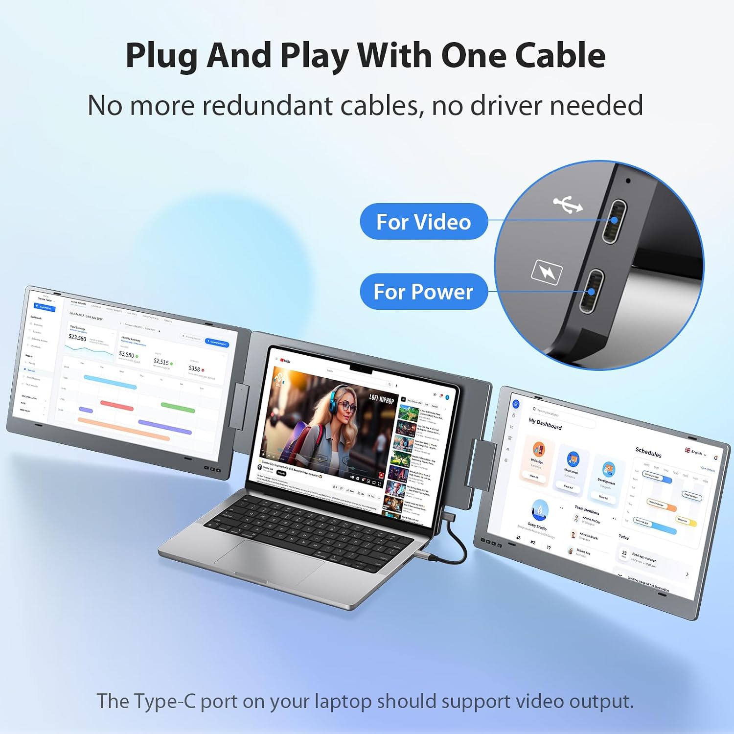 KYY Windows Only 15.6 Inch Screen Extender (X90E) and Travel Bag