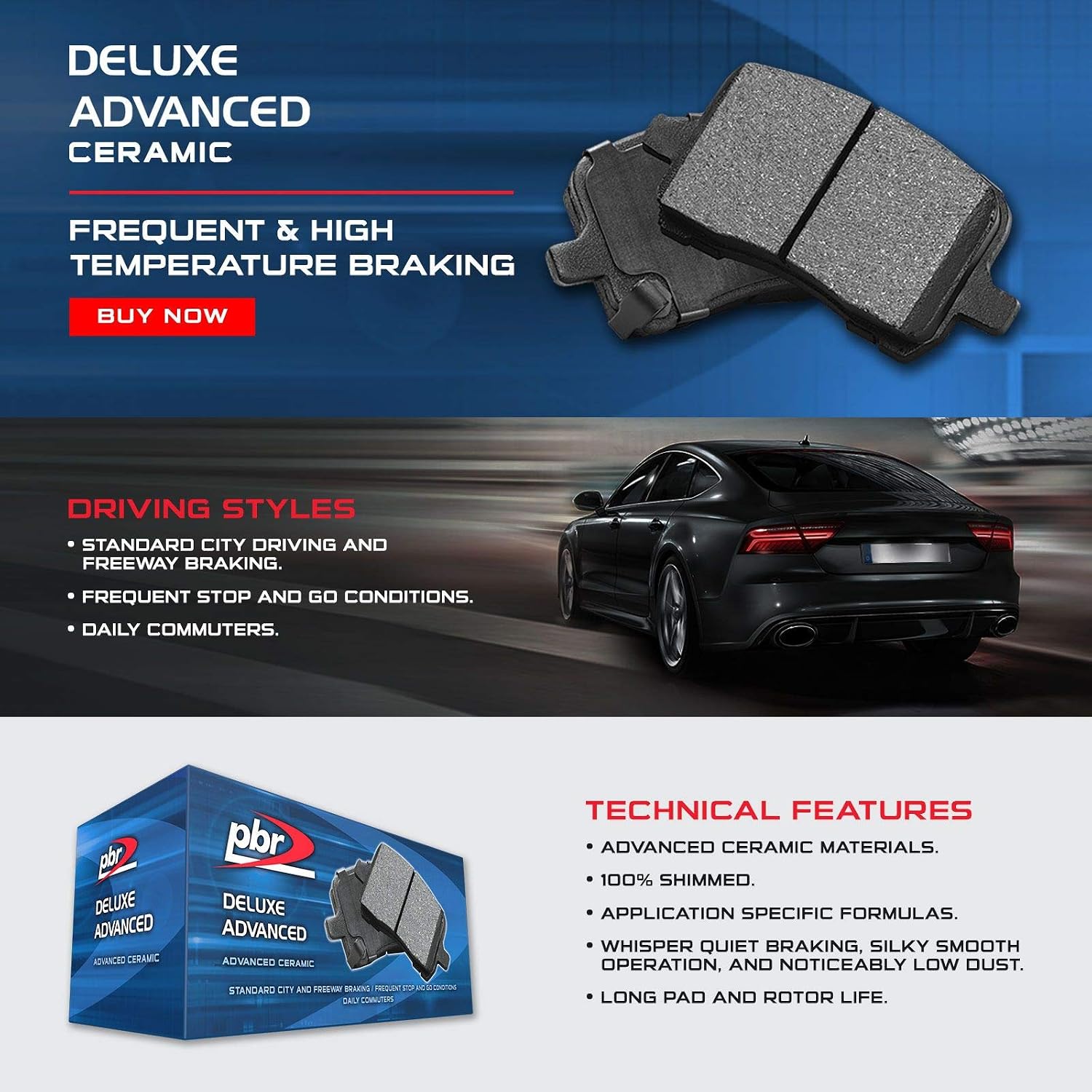 R1 Concepts Brake Kit For 2006-2007 Acura CSX, 2013-2015 Honda Civic, 2014-2015 Acura ILX| Blank Brake Rotors| Ceramic Brake Pads and Rotors Kit