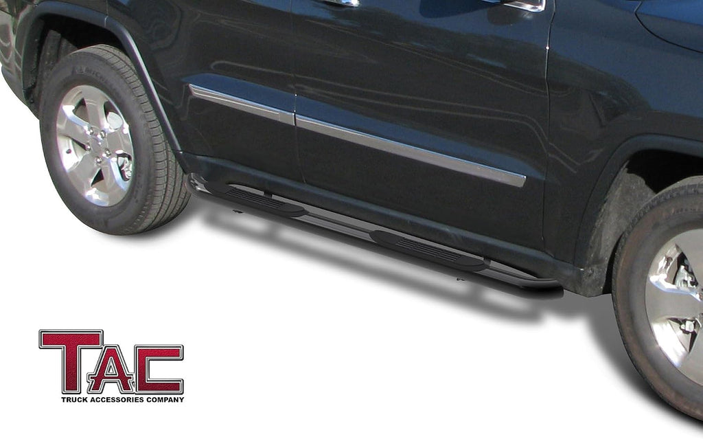 TAC Side Steps fit 2007-2012 Hyundai Santa Fe SUV 3 inches Black Side Steps Nerf Bars Step Rails Running Boards Off Road Automotive Exterior Accessories (2 Pieces Running Boards)