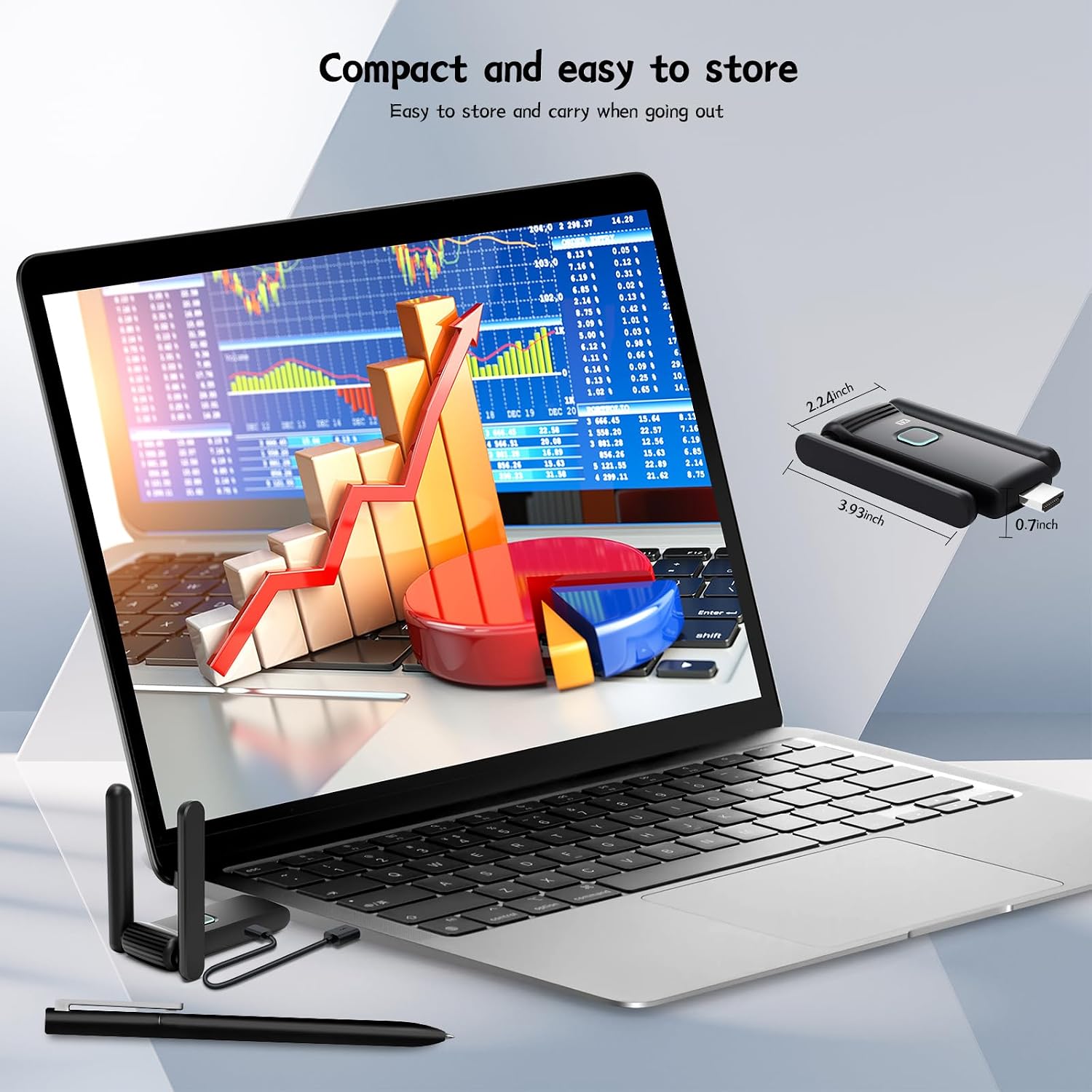 Wireless HDMI Sender and Receiver,50M/165FT,HDMI Wireless Adapter Plug and Play,No Hot,1080P@60fps,2.4/5GHz Wirelessly Streaming of Media Video Audio from Laptop,TV Boxe,Camera to Projector/Monitor/TV
