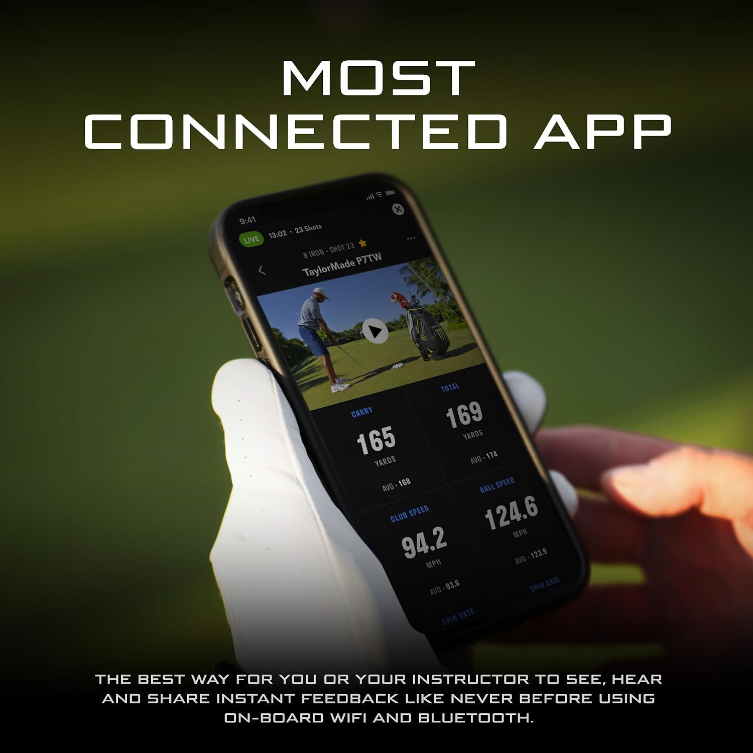 Full Swing Kit Golf Launch Monitor & Simulator Trusted by Tiger Woods | Portable Indoor/Outdoor Swing Data Analyzer | 16 Club & Ball Metrics | 5D Ai Machine Learning Radar | 4K Camera & OLED Display