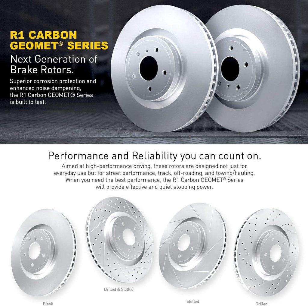 R1 Concepts Front Brakes and Rotors| Automotive Replacement Brake Kits| Front Optimum OEP Brake Pads and Rotors Kit| Fits 2007 Acura CSX, 2002-2006 Acura RSX, 2006-2011 Honda Civic