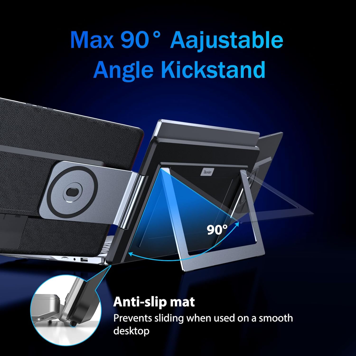 15.6' Laptop Screen Extender, FHD 1080P IPS Portable Triple Monitor for Laptops 13.3'-17.3', USB-C/HDMI Plug & Play, 120% sRGB Low Blue Light Detachable Monitor Extender for Windows/MacOS