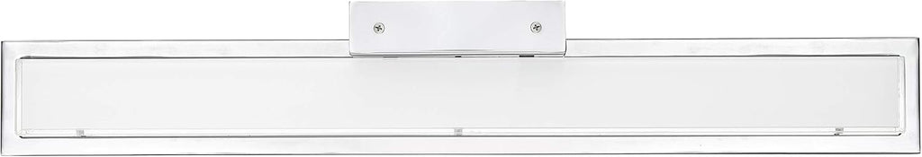 Linea di Liara Dario 24 Inch LED Vanity Light Bar Bathroom Lights Over Mirror and Bathroom Sink Led Light Polished Chrome Modern Bathroom Wall Lighting Fixtures, White Frosted Glass Shade, UL Listed