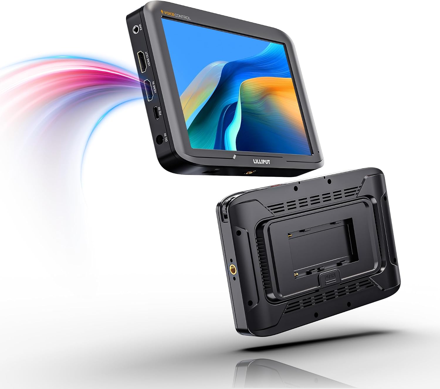 LILLIPUT V7 7' 4K HDMI Camera Monitor, 1920×1200, Voice Control, 3D LUT, HDR, Waveform/False Color/Peaking, 100% Rec.709, HDMI 2.0 in/Out, NP-F Battery Slot