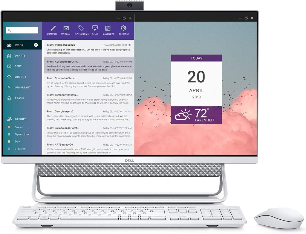 Dell Inspiron 7700 AIO Desktop, 27-inch FHD Infinity Touchscreen All in One - Intel Core i7-1165G7, 12GB 2666MHz DDR4 RAM, 1TB HDD + 256GB SSD, Iris XE Graphics, Windows 10 Home- Silver
