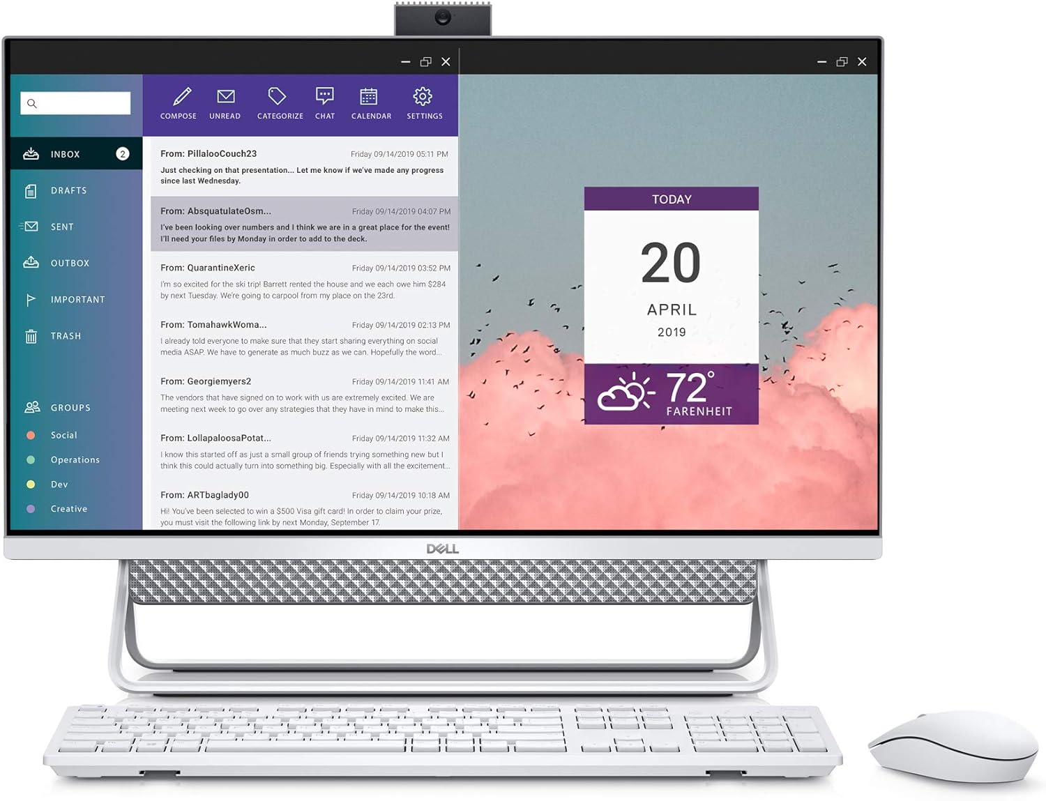 Dell Inspiron 7700 AIO Desktop, 27-inch FHD Infinity Touchscreen All in One - Intel Core i7-1165G7, 12GB 2666MHz DDR4 RAM, 1TB HDD + 256GB SSD, Iris XE Graphics, Windows 10 Home- Silver