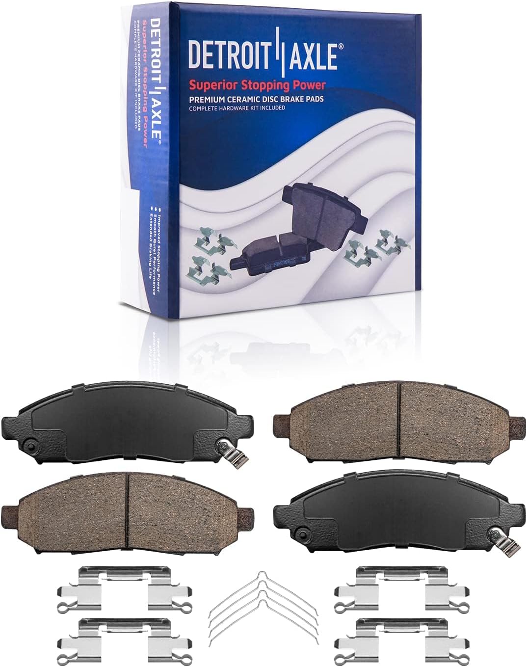 Detroit Axle - Brake Kit for 2005-2012 Nissan Pathfinder Disc Brake Rotors Ceramic Brakes Pads 2006 2007 2008 2009 2010 2011 Replacement: 11.65' inch Front & 12.13' inch Rear