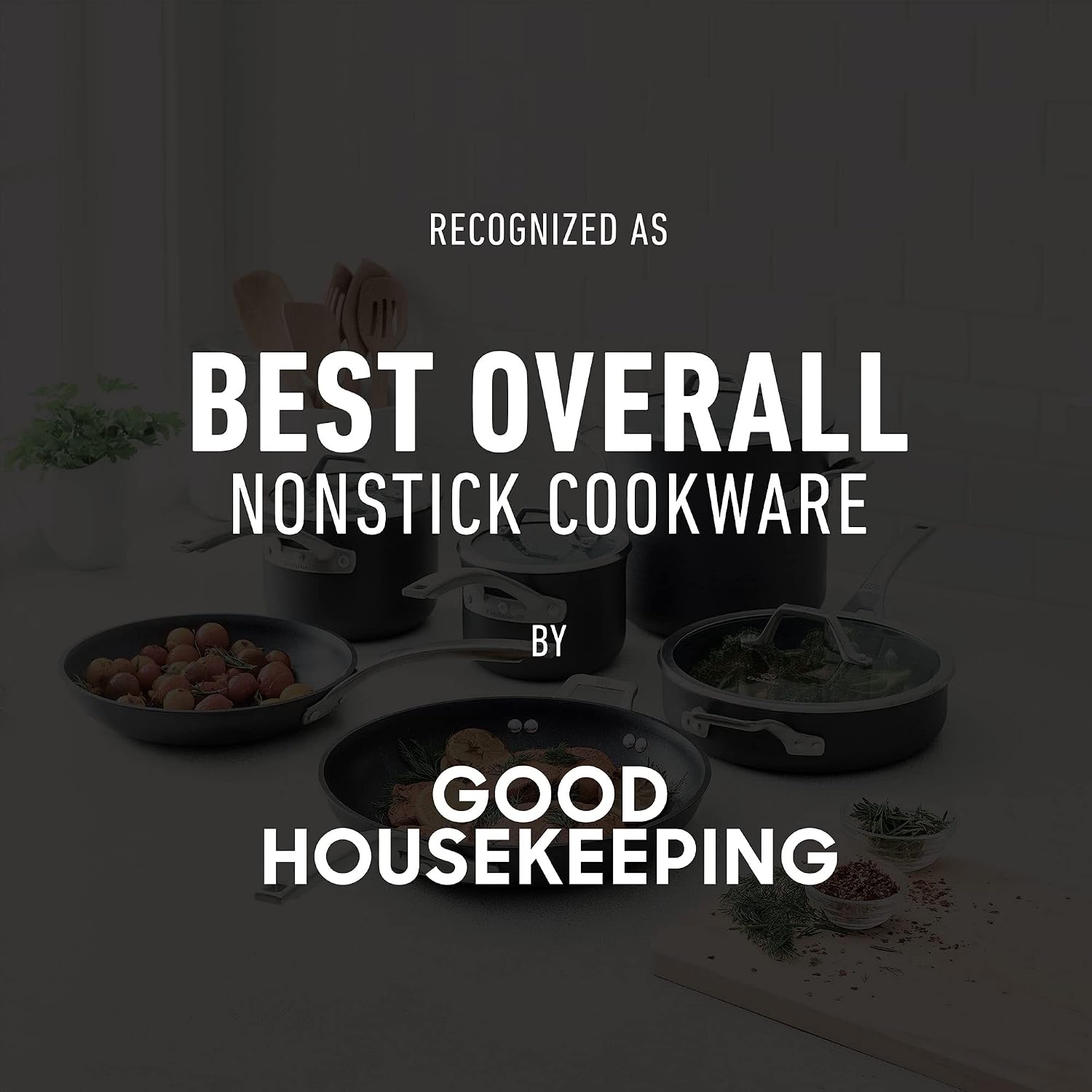 Calphalon 10-Piece Nonstick Kitchen Cookware Set Stay-Cool Stainless Steel Handles Dishwasher and Metal Utensil Safe Oven-safe up to 500 degrees F PFOA-Free Built to Last Black