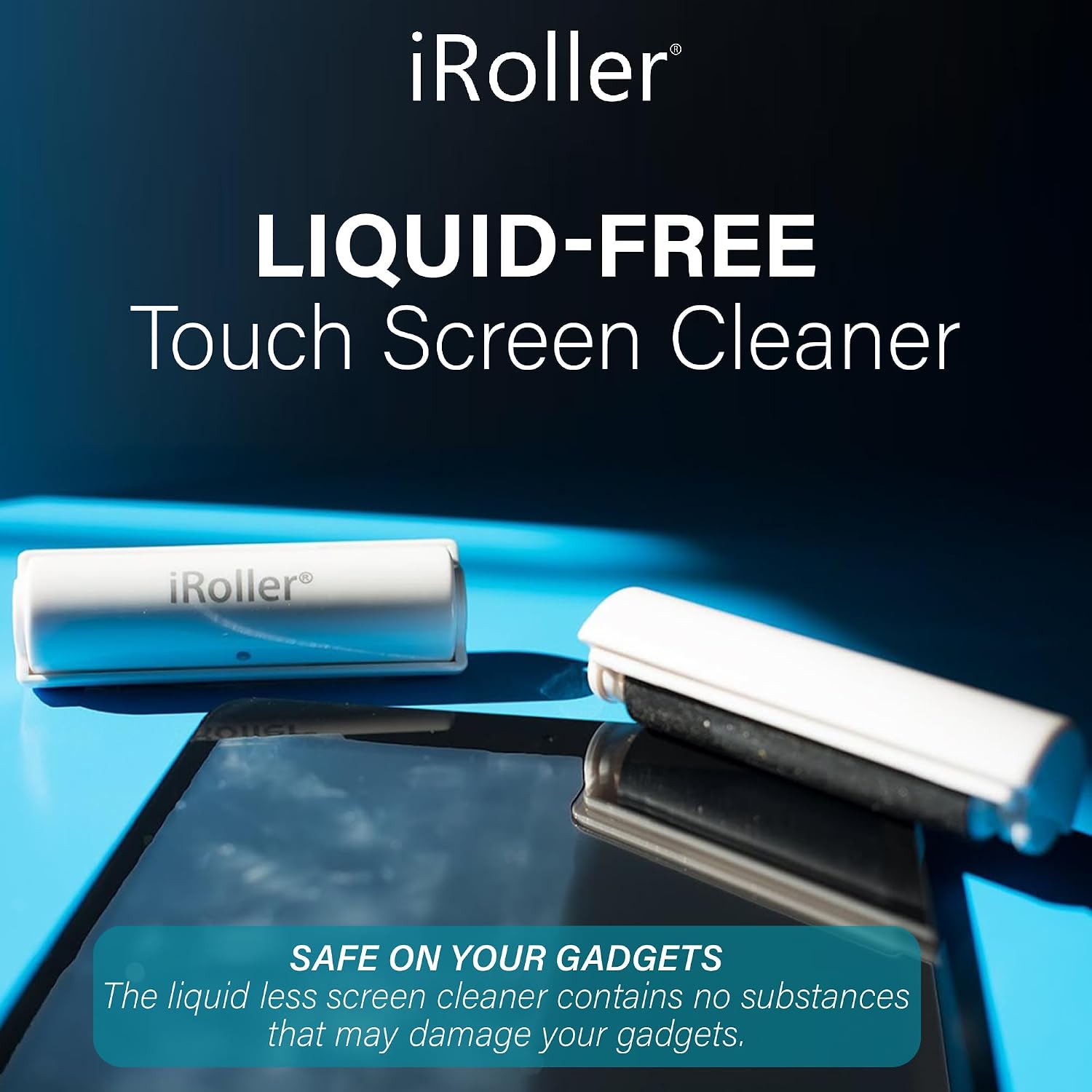 Screen Cleaner by iRoller - Pack of 24 - No Need for Spray or Wipes, Liquid Free - Reusable & Washable -Portable iPad Screen Cleaner for Touchscreen- Ideal for Phone, iPhone, MacBook, Monitor - 3.5'