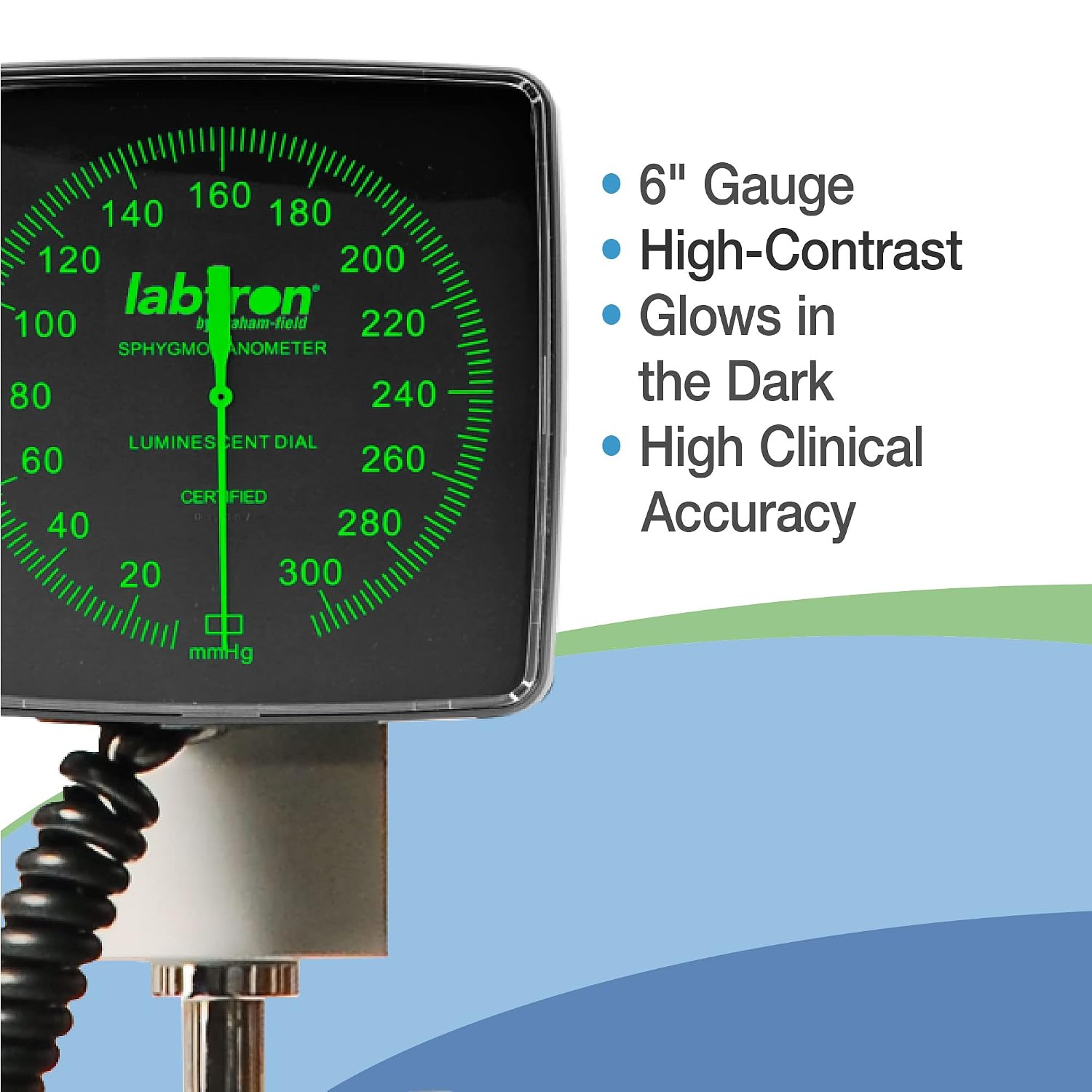 Graham-Field Mobile Blood Pressure Monitor with Rolling Stand, Adult Large BP Cuff, Height-Adjustable