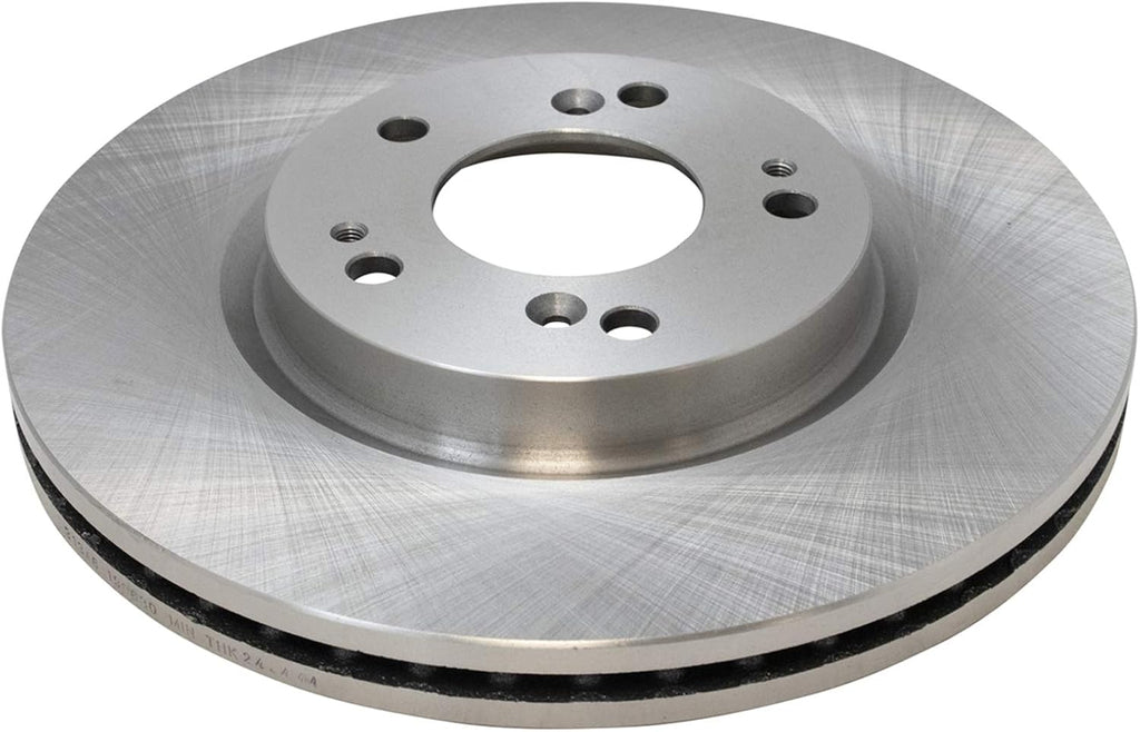 TRQ Front Brake Pad and Rotor Set Semi Metallic Vented Rotors Compatible with 2007-2017 Jeep Patriot Compass 2007-2019 Mitsubishi Outlander 2011-2021 Outlander Sport 2008-2012 Eclipse