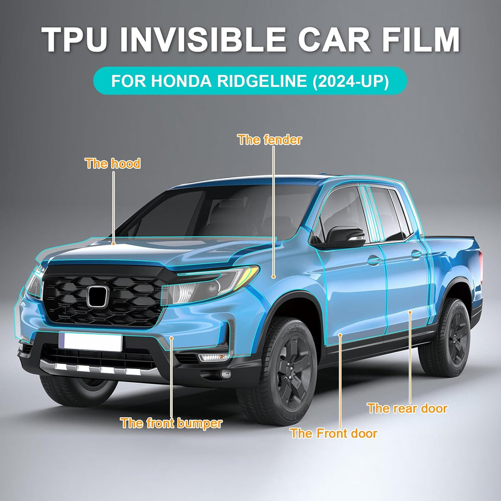 for 2024-2025 Honda Ridgeline Precut Paint Protective Film 8.5 Mil TPU PPF Clear Car HD Scratch Exterior Accessories (Full Body)