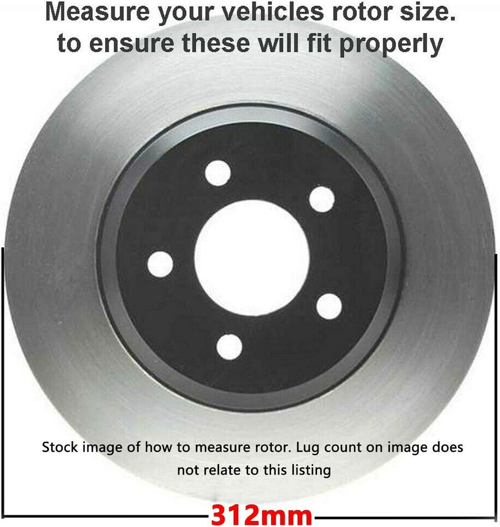 Detroit Axle - Front Brake Kit for Audi A3 TT Quattro Volkswagen Golf Alltrack GTI Disc Brakes Rotors Ceramic Brake Pads Replacement: 12.28' inch Rotor