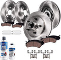Detroit Axle - Brake Kit for 2WD 2000-03 Ford F-150, 2002 Lincoln Blackwood Replacement 2000 2001 2002 2003 Disc Brakes Rotors Ceramic Brake Pads, Front and Rear [4-Wheel Disc Brakes]