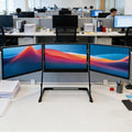15.6' IPS Display Triple Portable Monitor for Laptop, 100% sRGBFoldable Laptop Screen Extender, Adjustable Height, USB-C + HDMI Connection
