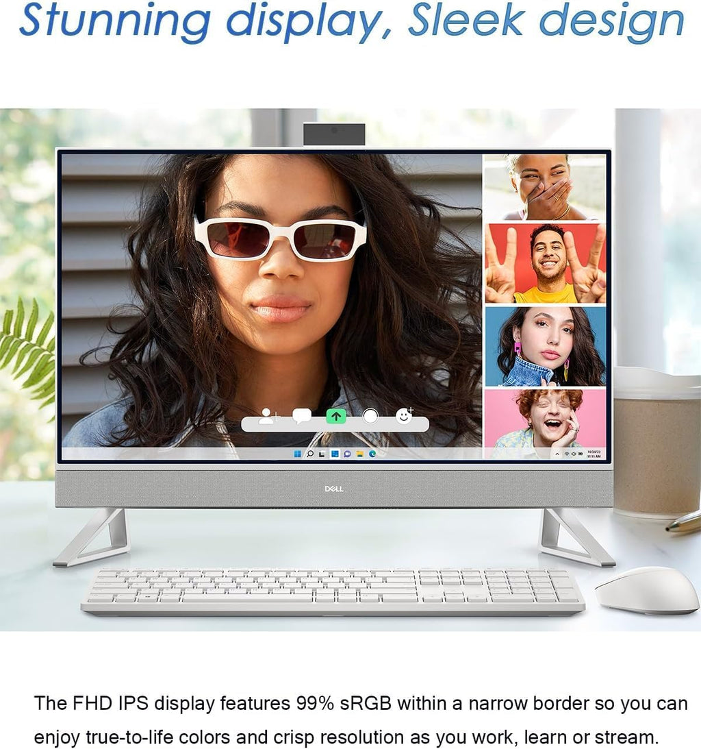 Dell 27 All-in-One Desktop Computer PC - 32GB RAM, 1TB SSD, 27' FHD IPS Touchscreen, Intel 7-150U CPU (up to 5.4GHz), GeForce MX570A, Wireless KB & Mouse, Wi-Fi 6E, Bluetooth, Win 11 Pro