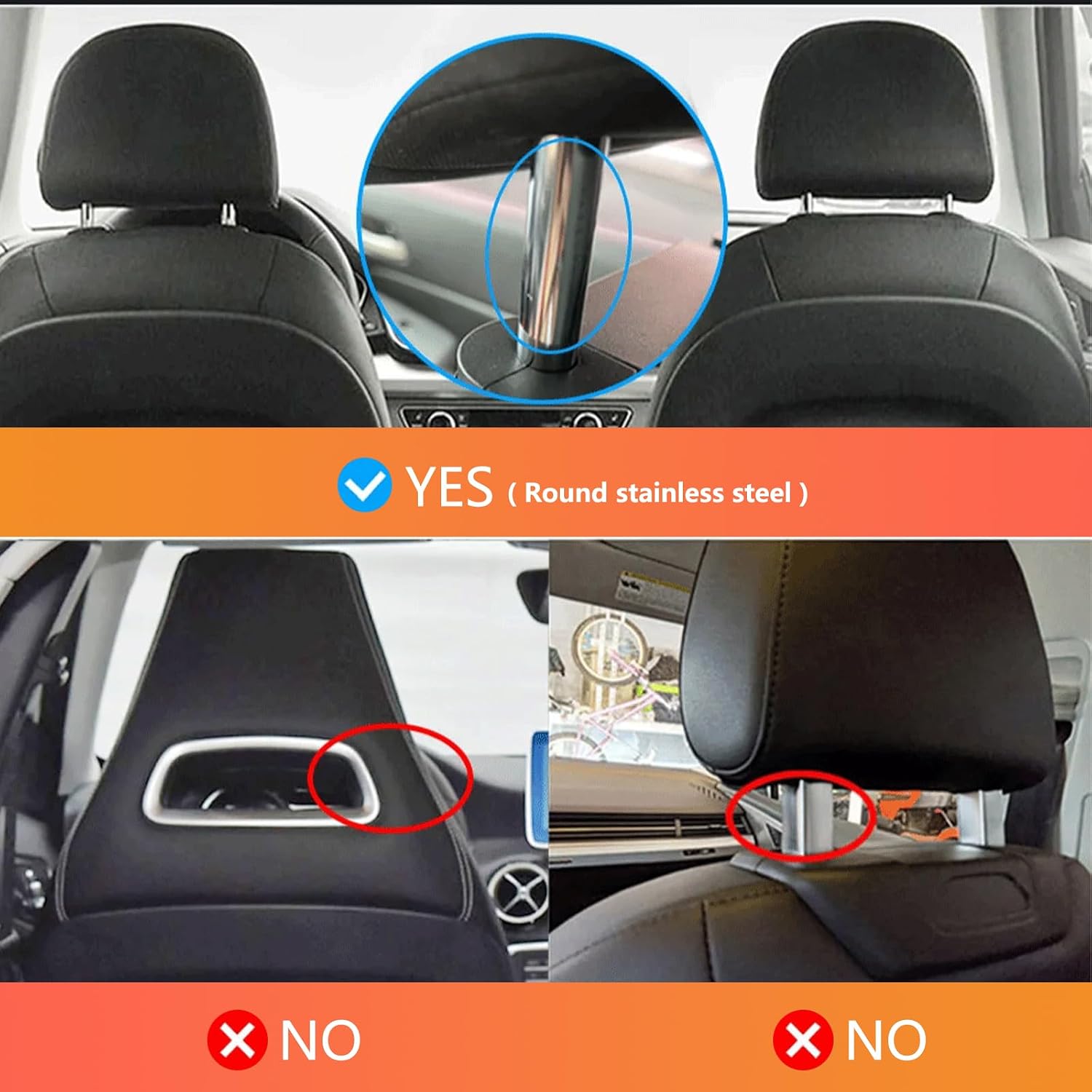 10.1' Car TV Headrest Monitor for Back Seat, 4K Android Tablet Portable Rear Entertainment System, Support Phone Wireless MirrorLink, with WiFi/HDMI/USB/Video Player, 2G+32G (2*PCS)
