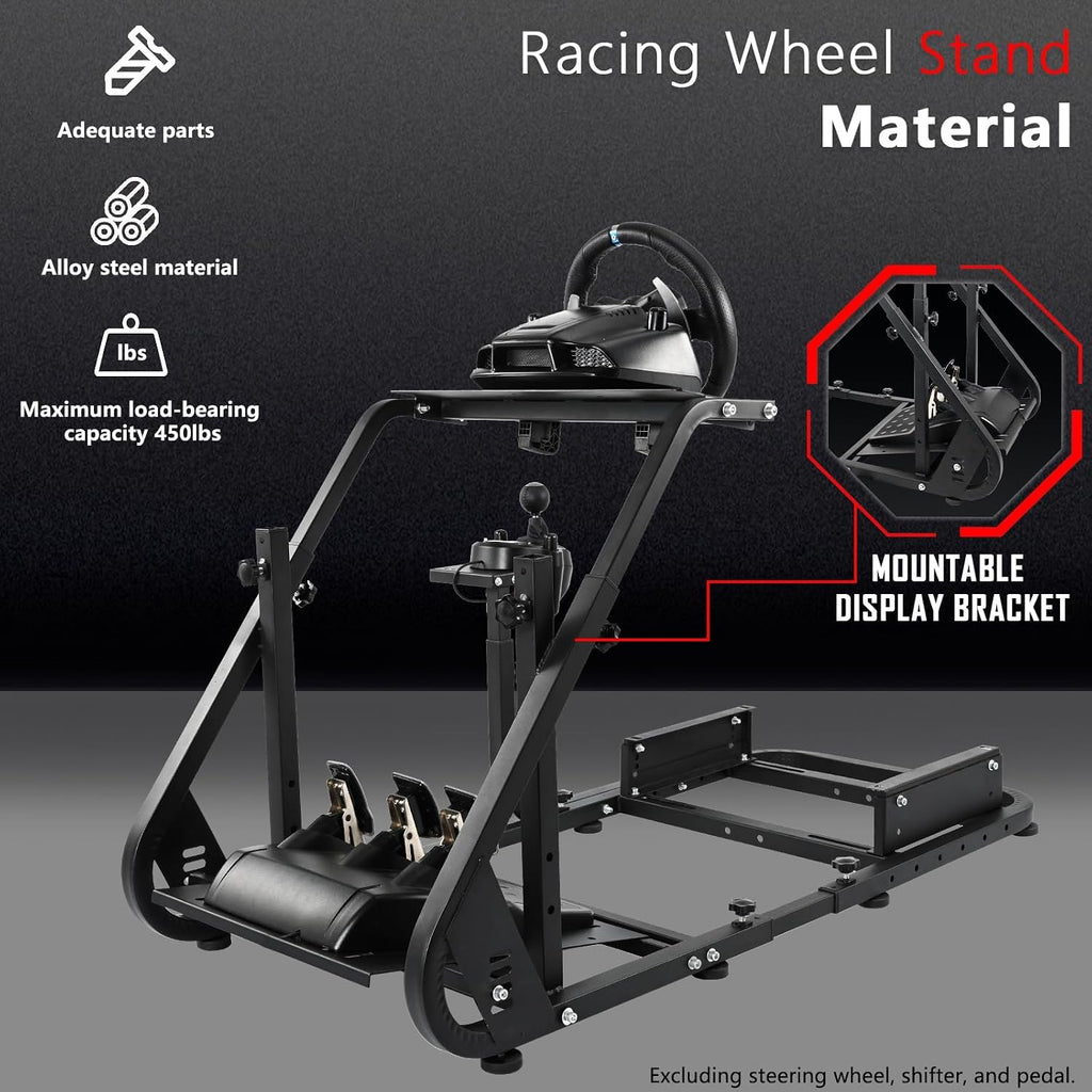 Hottoby Racing Simulator Cockpit Mountable Monitor Stand Adjustable Fits for Logitech G920 G923 G29, for Thrustmaster T80 T150, for Fanatec