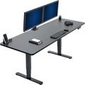 VIVO Electric 83 x 30 in Dual Motor Sit Stand Desk, Memory Height Adjustment, 2B Series, Black Top Black Frame, DESK-KIT-2B8B