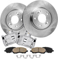 Detroit Axle - Front Brake Kit for Chrysler 200 Sebring Caliber Avenger Patriot Compass Brake Rotors Ceramic Brakes Pads Brake Calipers Replacement