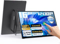 Intehill 16' 120Hz Touchscreen Portable Monitor, Portable Gaming Monitor w/Stand & Speakers, 16:10 Display with Full Laminated Tempered Glass, Touch Screen Travel Monitor for Laptop, T16PB (Black)