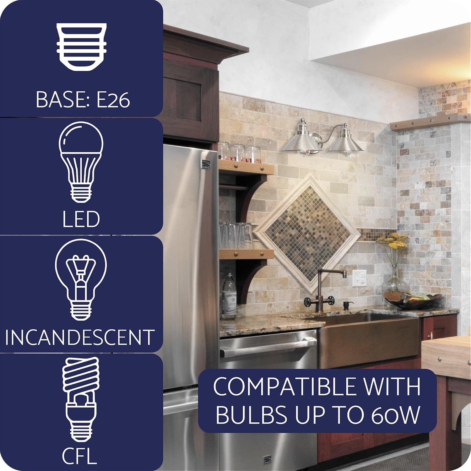 Kira Home Welton 19' Modern Industrial 2-Light Wall Sconce, Brushed Nickel Finish, Pack of 2