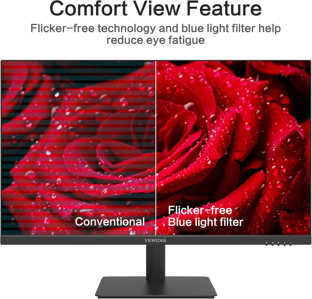 Viewedge 27 inch Monitor with 2K 2560 x 1440 IPS Panel 75hz | Computer Monitor 27 inch QHD with HDMI, DP and Wall Mountable | Eye Protection PC 1440p Monitor for Working and Gaming