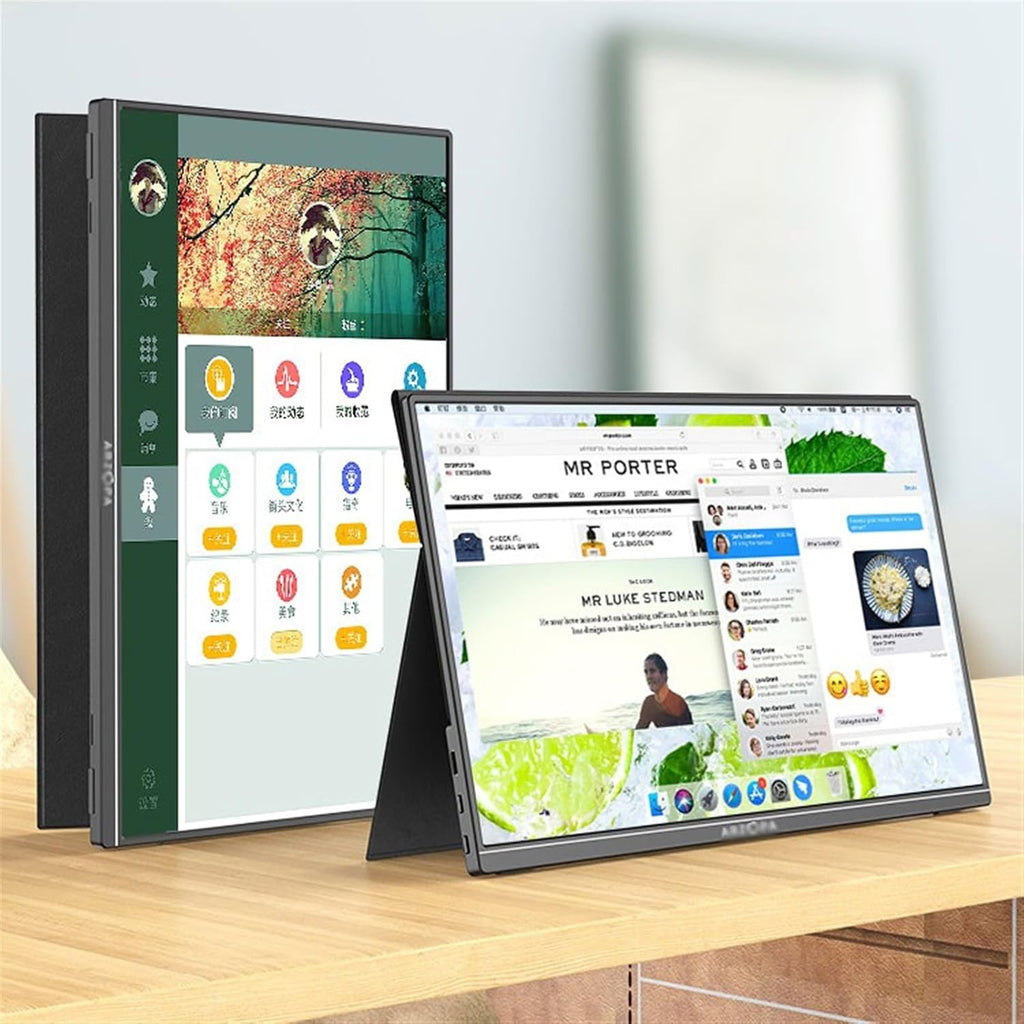 Portable Monitor for Laptop 17.3-inch IPS External Screen 60Hz Laptop Secondary FHD 1920 * 1080 Resolution Game Console Extension Portable Gaming Monitor