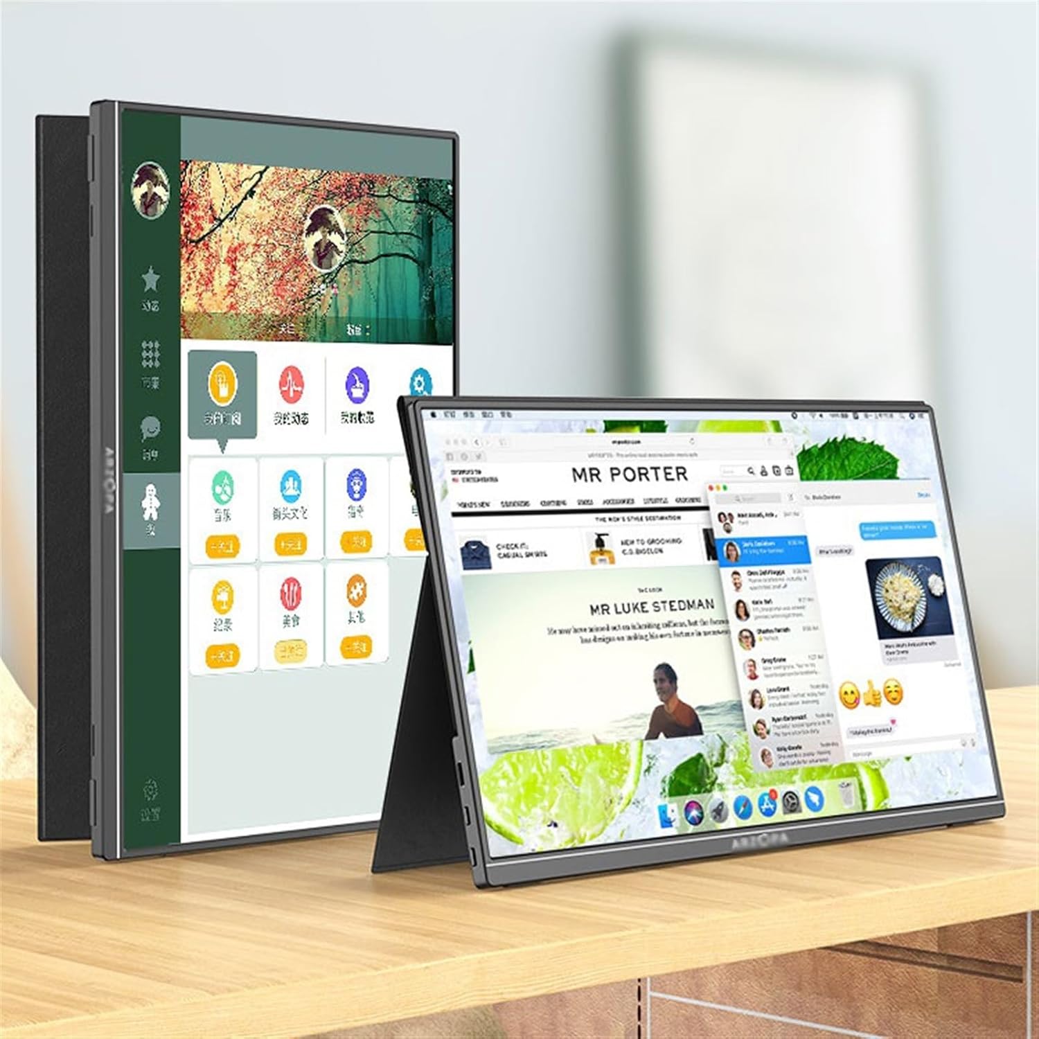 Portable Monitor for Laptop 17.3-inch IPS External Screen 60Hz Laptop Secondary FHD 1920 * 1080 Resolution Game Console Extension Portable Gaming Monitor