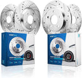 Detroit Axle - 4pc Brake Rotors for 2014 2015 Chevrolet Cruze, Drilled and Slotted Disc Brake Rotors Replacement : 10.87' inch Front and 11.50' inch Rear Rotor