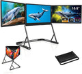 Triple Aero 15.6 Pro Max 3 Screen Monitor with 1080p FHD IPS Display, 15.6' Portable Triple Monitors for Laptop, Triple Aero Pro Max Monitor with 360° Rotation Adjustable Viewing Angles