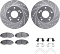 Dynamic Friction Company Front Brake Kit Fits 2006-2011 Honda Civic| 5000 Advanced Pads, Drilled Slotted Rotors| Hardware| 10.3' Front