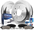 Detroit Axle - Rear Brake Kit for 06-10 Hummer H3, 09-10 H3T, Disc Brake Rotors Ceramic Brake Pads w/Hardware 2006 2007 2008 2009 2010 Replacement