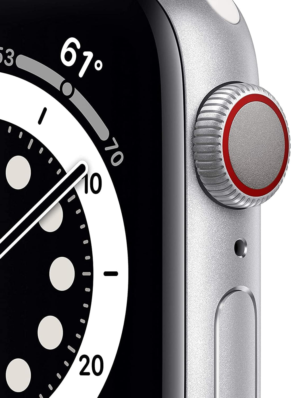 Apple Watch Series 6 (GPS + Cellular, 40mm) - Silver Aluminum Case with White Sport Band (Renewed Premium)
