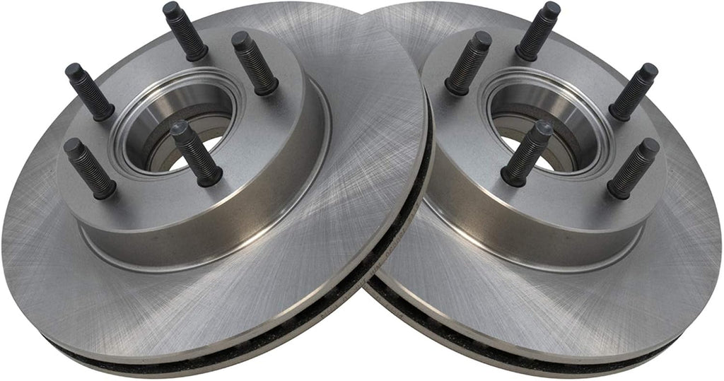 TRQ Front Semi Metallic Brake Pad and Rotor Set Compatible with 86-88 Ford Bronco II 4WD 89-90 with 276mm Diameter Front Rotors 89 Ranger with