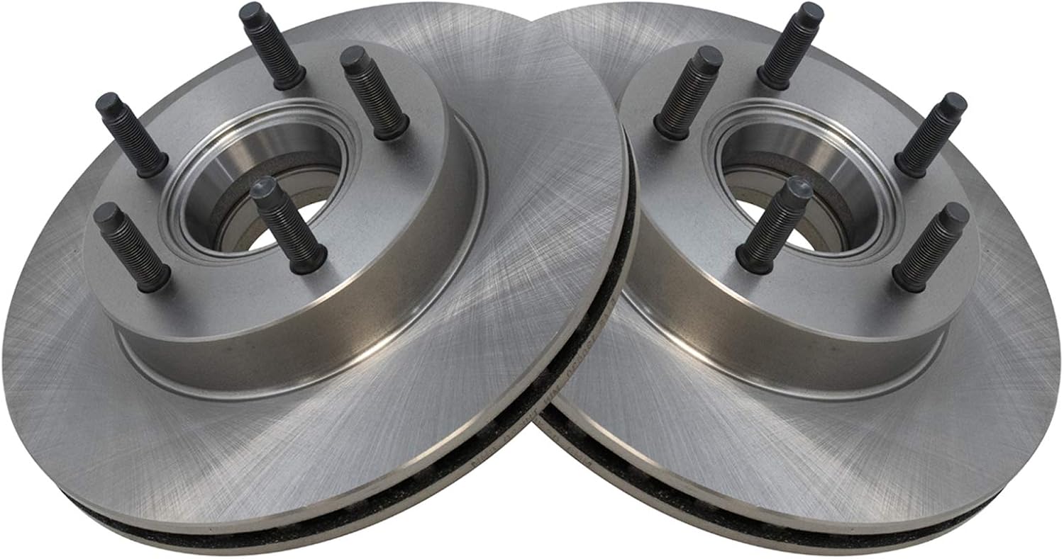 TRQ Front Semi Metallic Brake Pad and Rotor Set Compatible with 86-88 Ford Bronco II 4WD 89-90 with 276mm Diameter Front Rotors 89 Ranger with