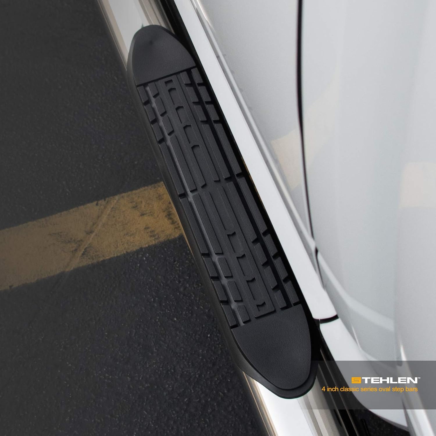 Stehlen 733469495802 Compatible with 2004-2008 Ford F150 Super (Extended) Cab 4' Oval Side Step Nerf Bars - Stainless Steel